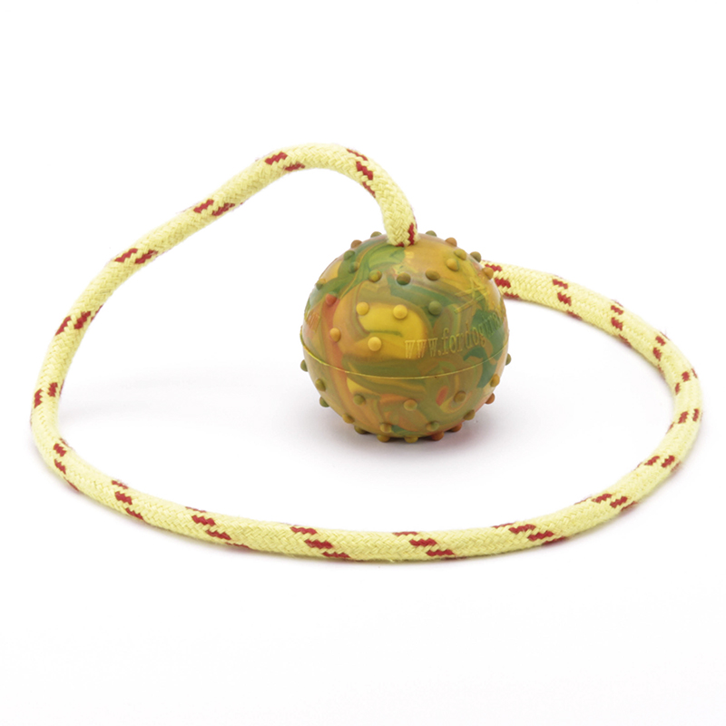 K9 Ball with Rope-Activity Dog Toy [TT1##1081 2 1/3 inch (6 cm) Dog training  Ball solid] : Dog Harnesses, Collars, Leashes, Muzzles, Breed Information  and Pictures